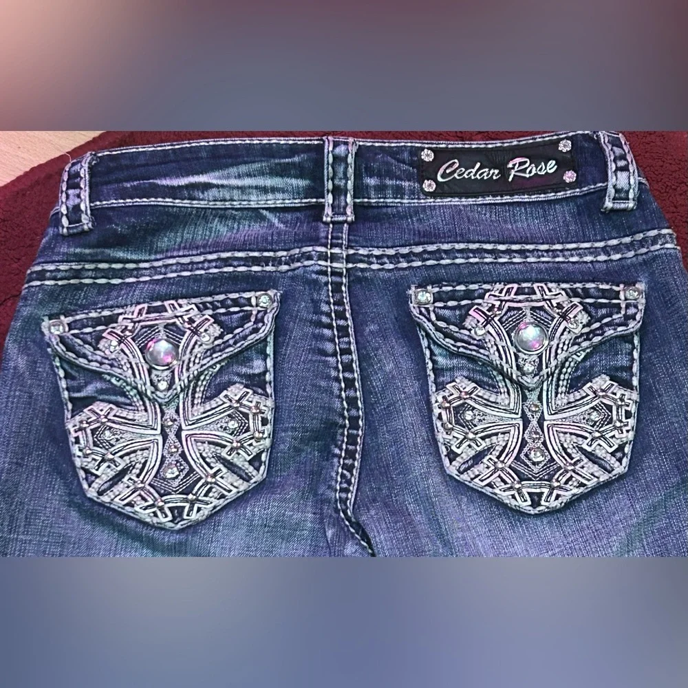 🌟🌟EUC🌟🌟 ROSE BOOT CUT SIZE 26/34 Classic Woman’s Blue Jeans - Picture 6 of 13